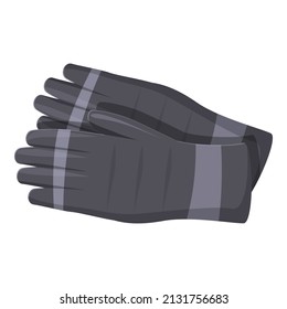 Biker gloves icon cartoon vector. Jacket part. Glove gear