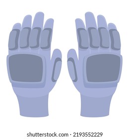 Biker gloves icon cartoon vector. Moto safety. Man bike