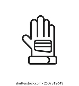 Biker Gloves Outline Icon Vector Illustration