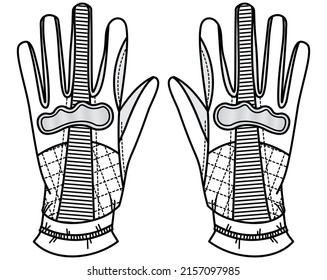 cycling glove wirh middle finger drawing