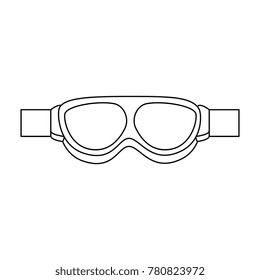 biker googles isolated icon