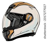 biker helmet design over white
