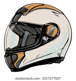 biker helmet design over white