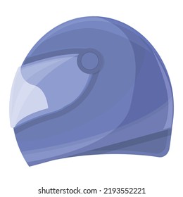 Biker Helmet Icon Cartoon Vector. Moto Clothes. Front Part