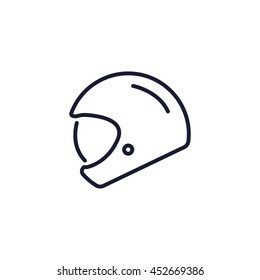 biker helmet line icon