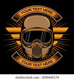 biker helmet logo, vector EPS 10