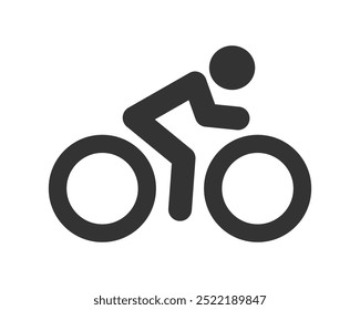 Biker icon symbol. Bike, bicycle sign logo. Vector illustration image.