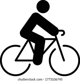 Biker Icon Vector Illustration Symbol Flat Design