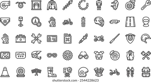 Biker icons High-Quality Vector Icons Collection with Editable Stroke. Ideal for Professional and Creative Projects.