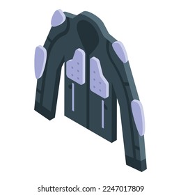 Biker jacket icon isometric vector. Motorcycle uniform. Safety driver