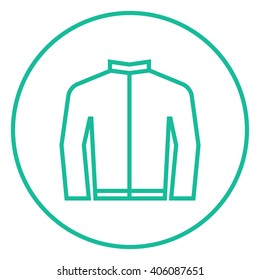 Biker jacket line icon.