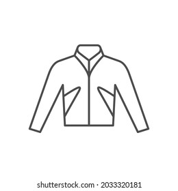 Biker jacket line outline icon