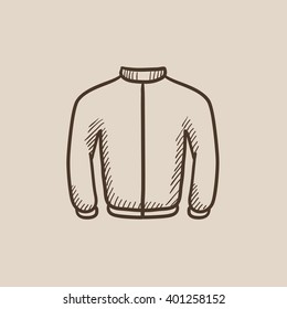 Biker-Jacke-Skizze Symbol.