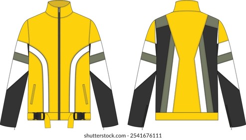 Vector de chaqueta de motorista boceto o maqueta