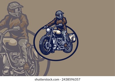 Das Logo "Biker" vermittelt ein Bild vom Abenteuergeist und der Freiheit beim Reiten. Mit einem dynamischen Design und kraftvollen Symbolen schafft dieses Logo ein Gefühl von Kühnheit und Verbindung zum Motorradfahren