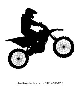 Biker, Motorcycle Flat Icon - Editable Vector Illustration