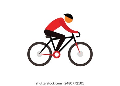 A biker on bike vector image artwork