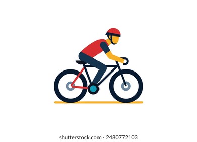 A biker on bike vector image artwork