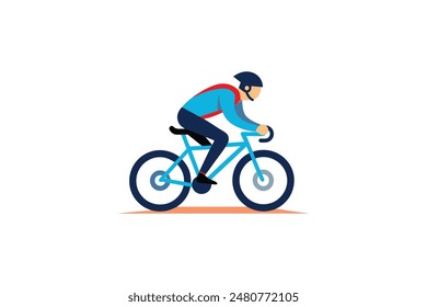 A biker on bike vector image artwork