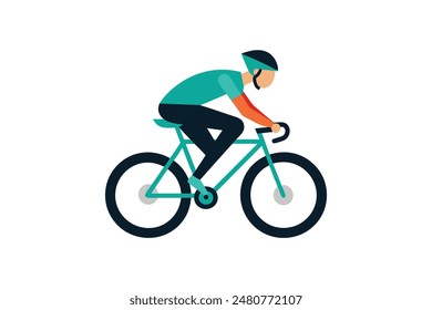 A biker on bike vector image artwork