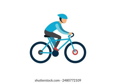 A biker on bike vector image artwork