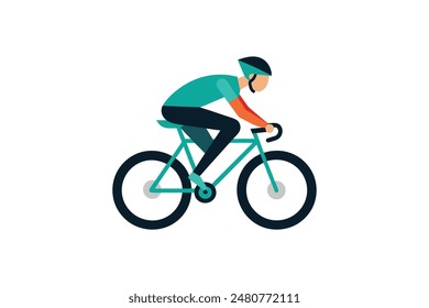 A biker on bike vector image artwork