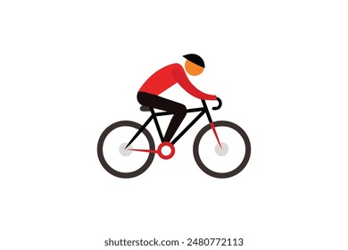 A biker on bike vector image artwork