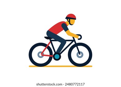 A biker on bike vector image artwork