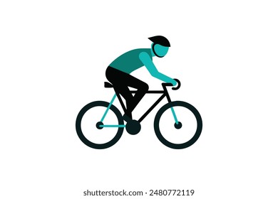 A biker on bike vector image artwork