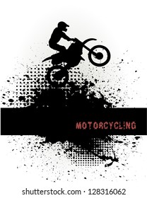 biker on grunge background