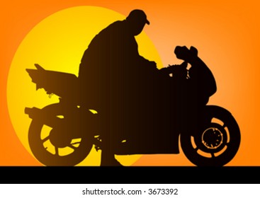 biker on motorbikers