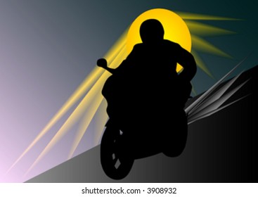 biker on motorbikes