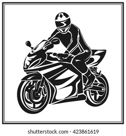 biker on motorcycle