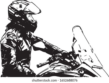 A biker on a motorcycle. Motorcycling. Open moto fest.