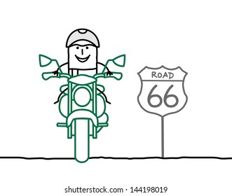 Biker on the road