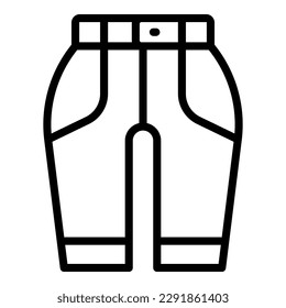 Biker pants icon outline vector. Clothes fashion. Sport print