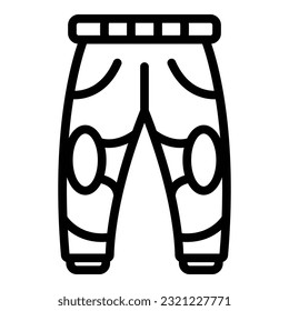 Biker pants icon outline vector. Biker equipment. Bike protection