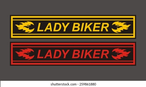 Biker patch - "Lady Biker"