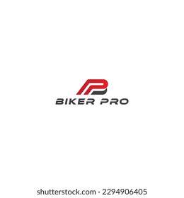 Biker pro logo design, letter B and P logotype design.