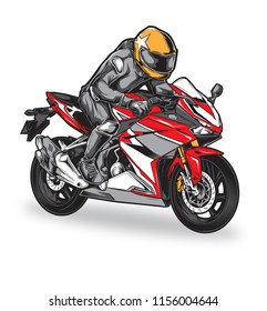 biker racing vector