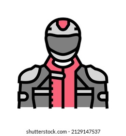 Biker Reiter Farbe Symbol Vektorgrafik. Fahrradfahrer-Schild. einzelne Symbolillustration