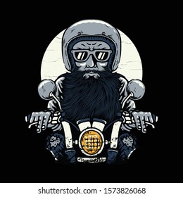 Biker Rider Horror Graphic Illustration Vector Art T-shirt Design