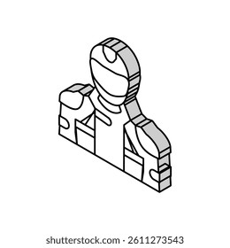 biker rider isometric icon vector. biker rider sign. isolated symbol illustration