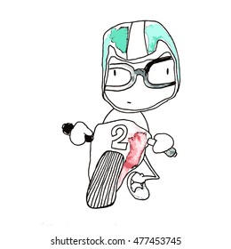 Biker riding  a motorcycle