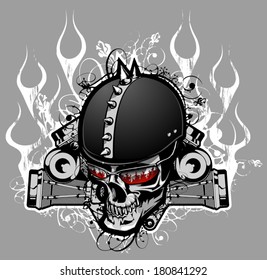 Biker skull