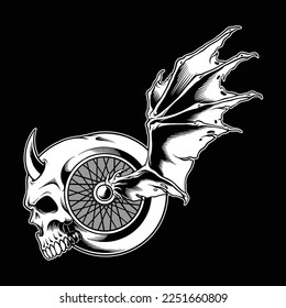 biker skull for commercial use
