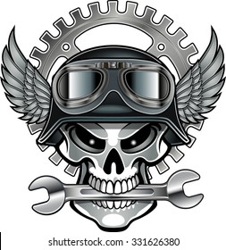 Biker Skull Emblem