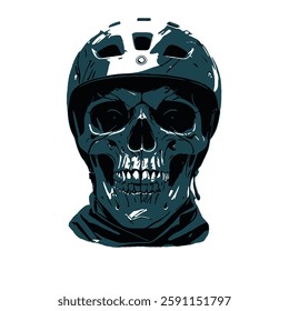 Biker Skull Helmet art design