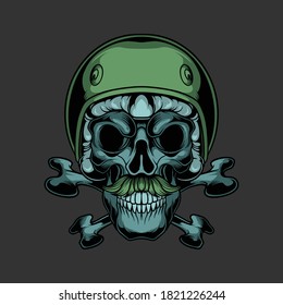 biker skull logo for commercial use