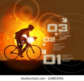 Biker. Sport vector